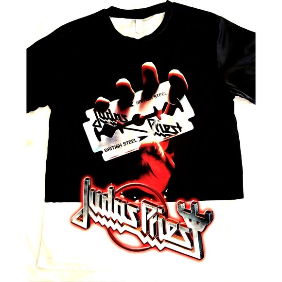 Judas Priest Men’s Shirt-British Steel Album Cover Large - Picture 1 of 3